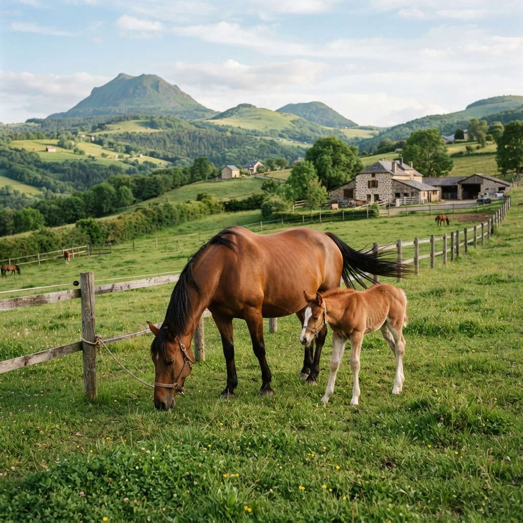 Élevage de chevaux au Ranch Green Valley, Meilhaud